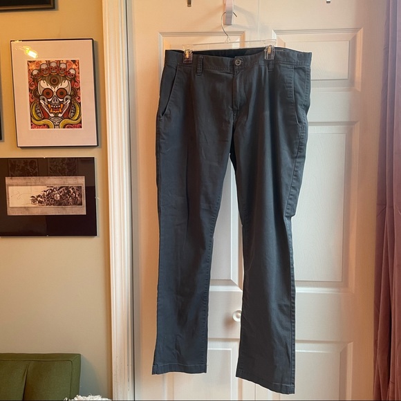 Volcom mens pants grey size 36 slim - Picture 1 of 4
